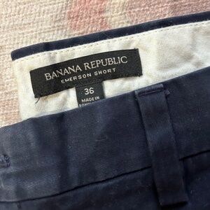 Banana Republic Men’s Emerson Chino Shorts Navy Blue 36